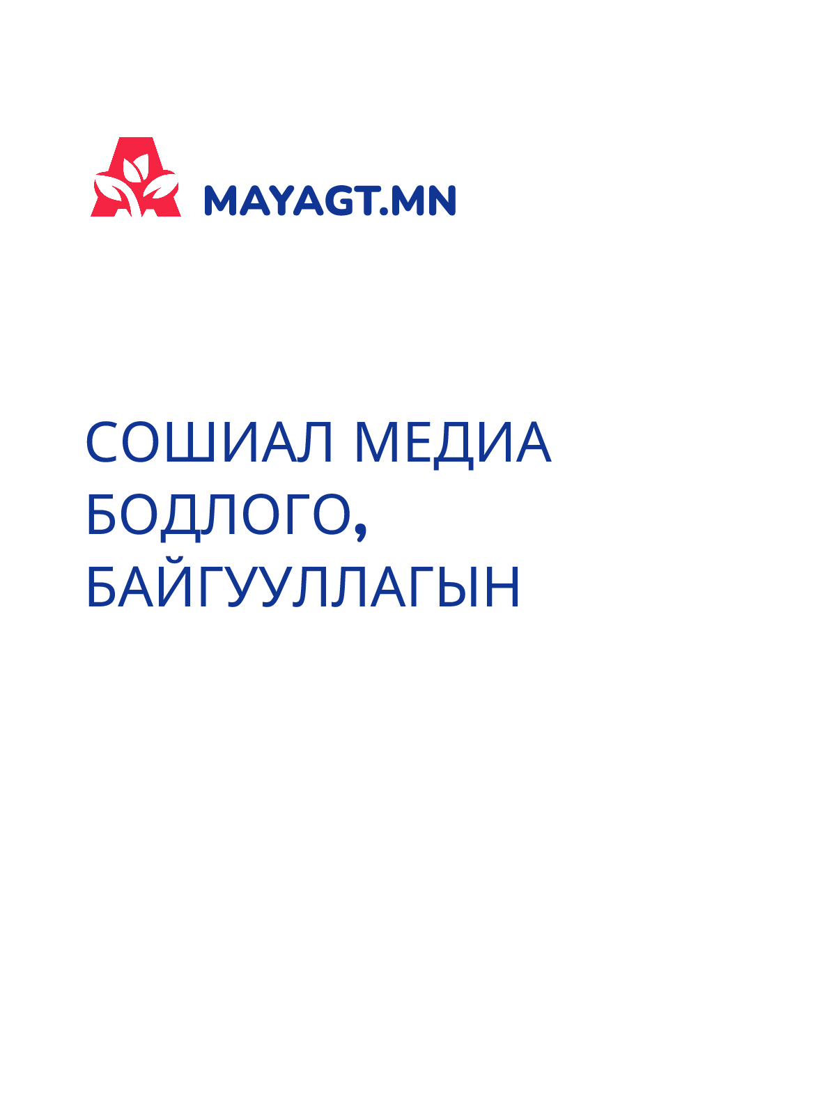 СОШИАЛ МЕДИА БОДЛОГО, Байгууллагын
