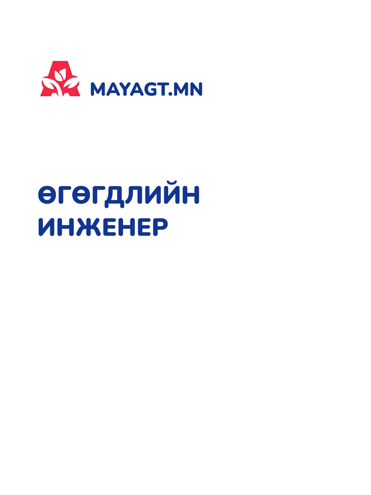 ӨГӨГДЛИЙН ИНЖЕНЕР